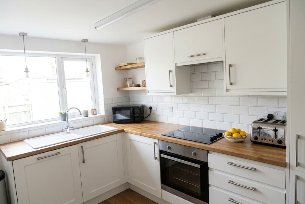After: the same kitchen, enhanced