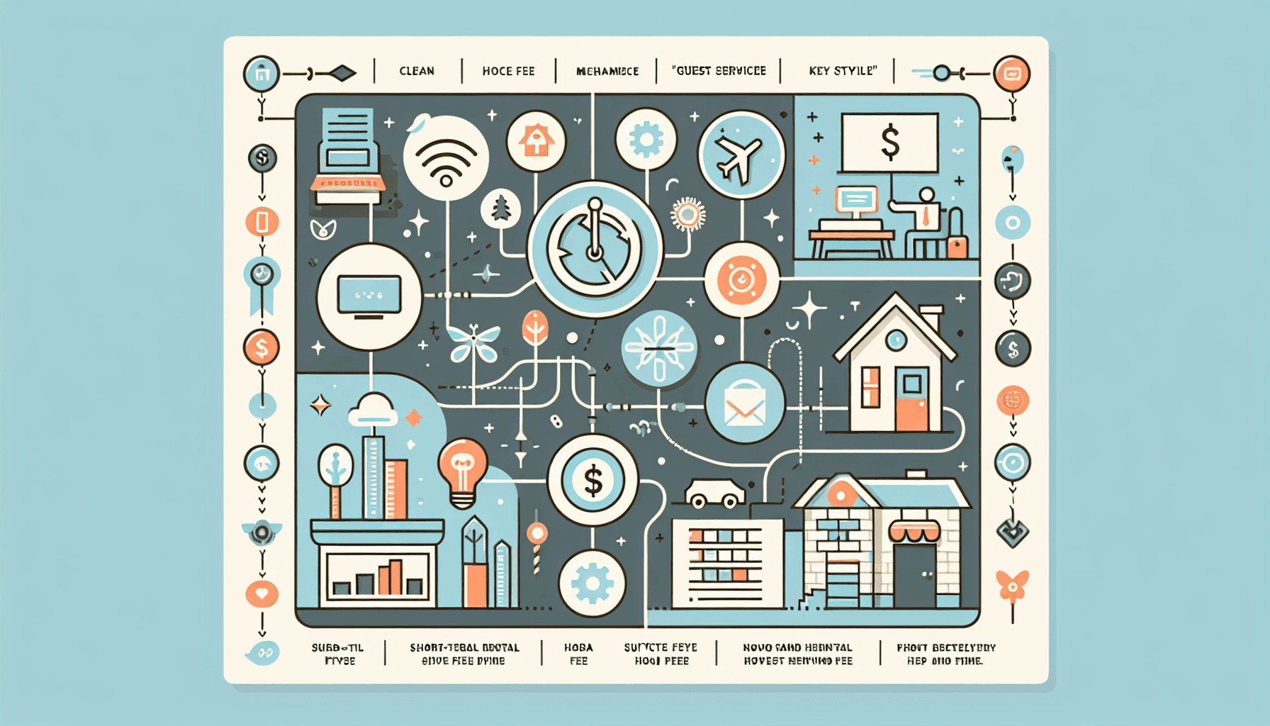 Visual explanation of what is a guest service fee for short-term rental hosts