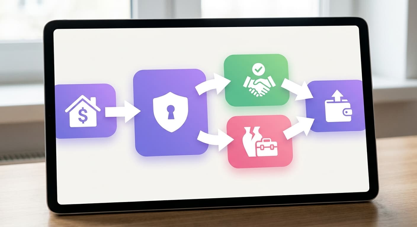 Visual explanation of what is a rental security deposit for short-term rental hosts