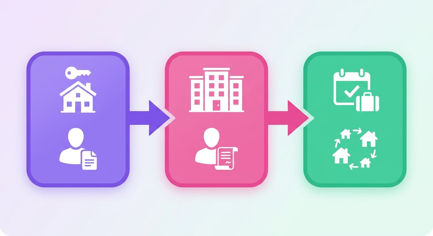 Visual explanation of what is a master lease in rentals for short-term rental hosts