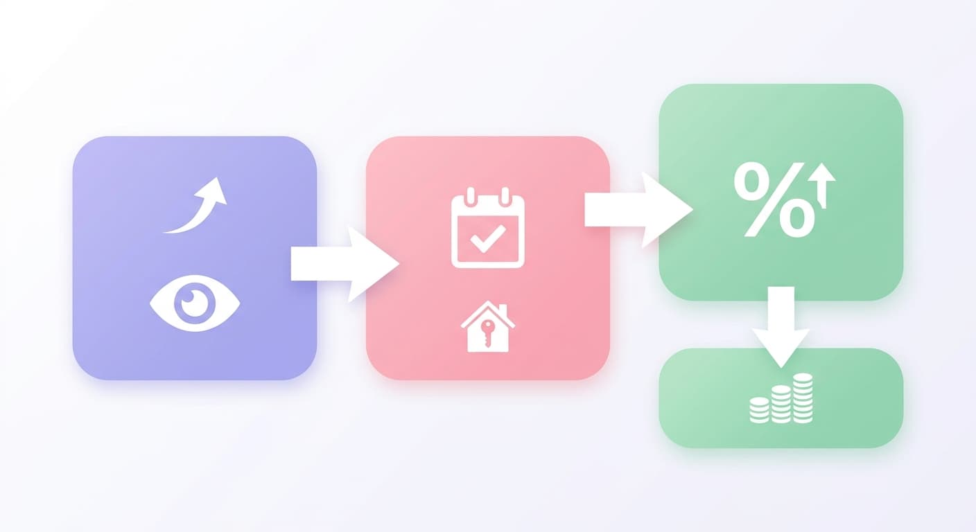 Visual explanation of booking conversion rate for short-term rental hosts