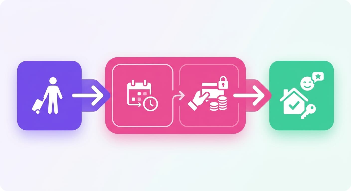 Visual explanation of what is an advance booking for rental property for short-term rental hosts