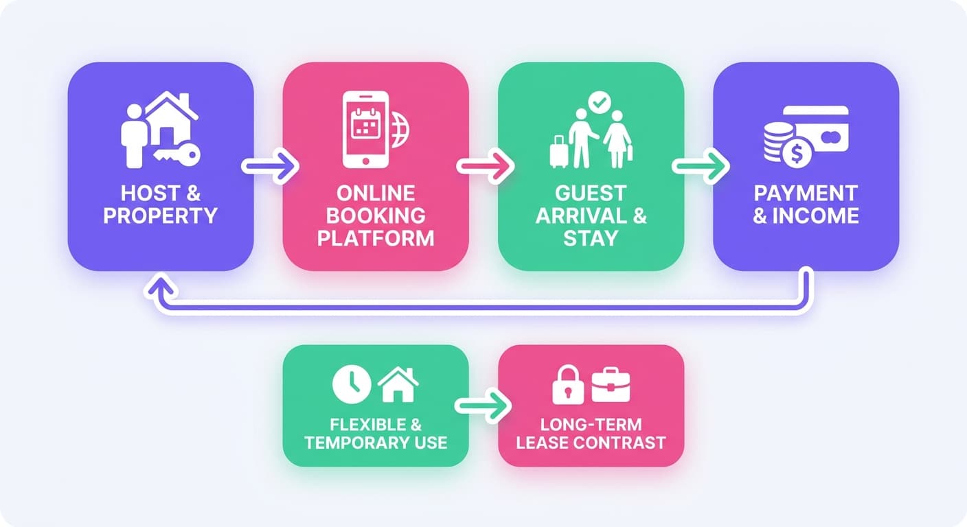 Visual explanation of what is a short term rental for short-term rental hosts
