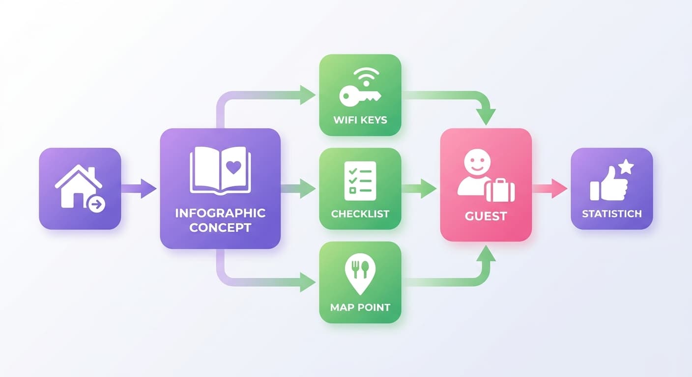 Visual explanation of what is a vacation rental welcome guide for short-term rental hosts
