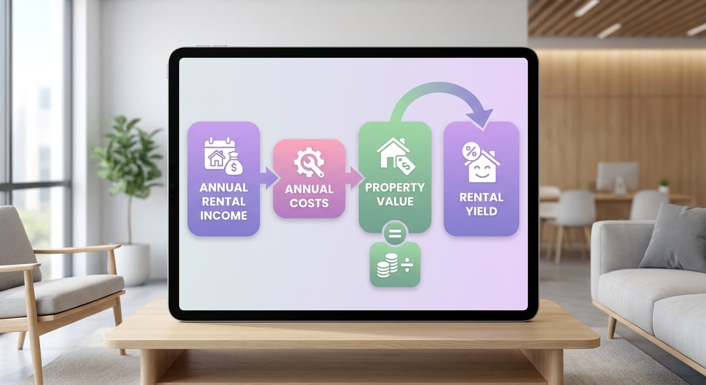 Visual explanation of what is rental yield for short-term rental hosts