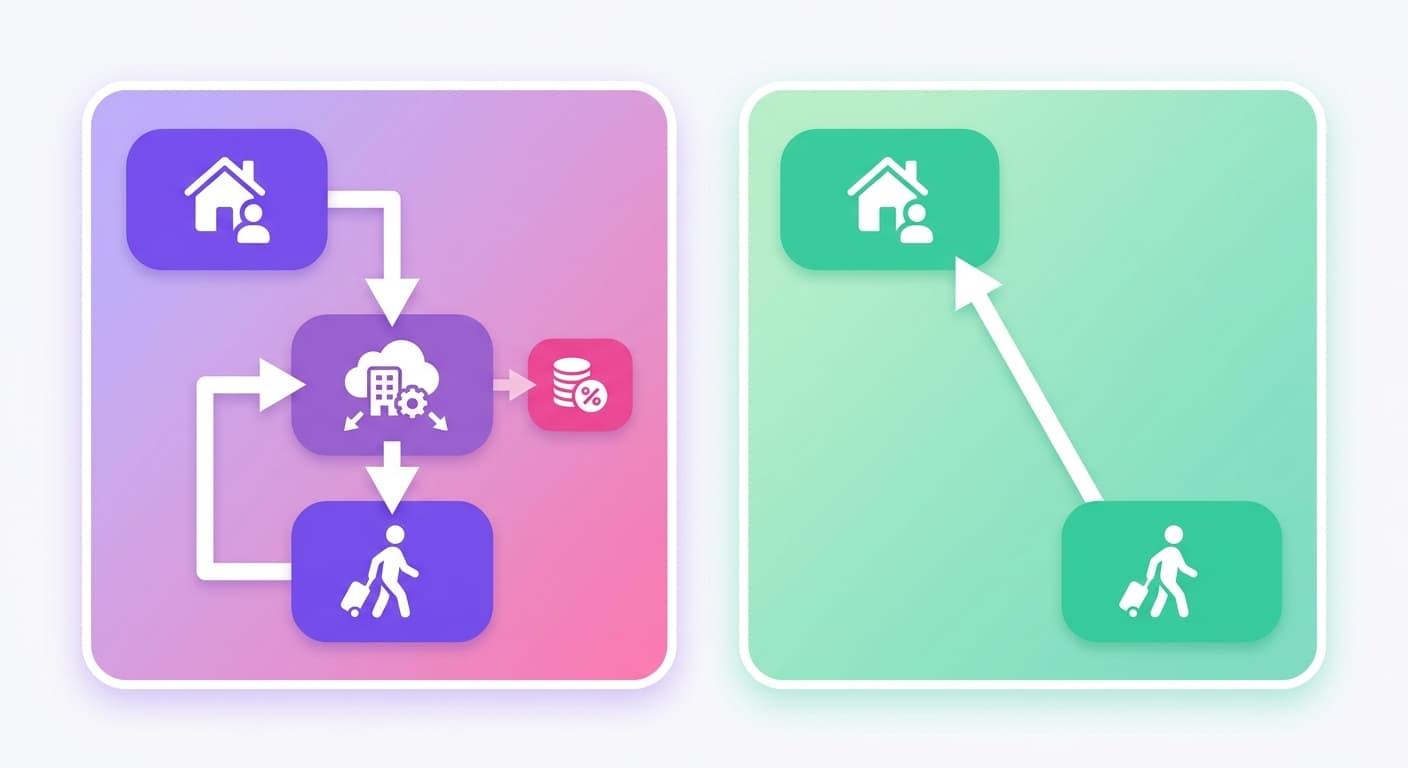Visual explanation of what is a direct booking for short-term rental hosts