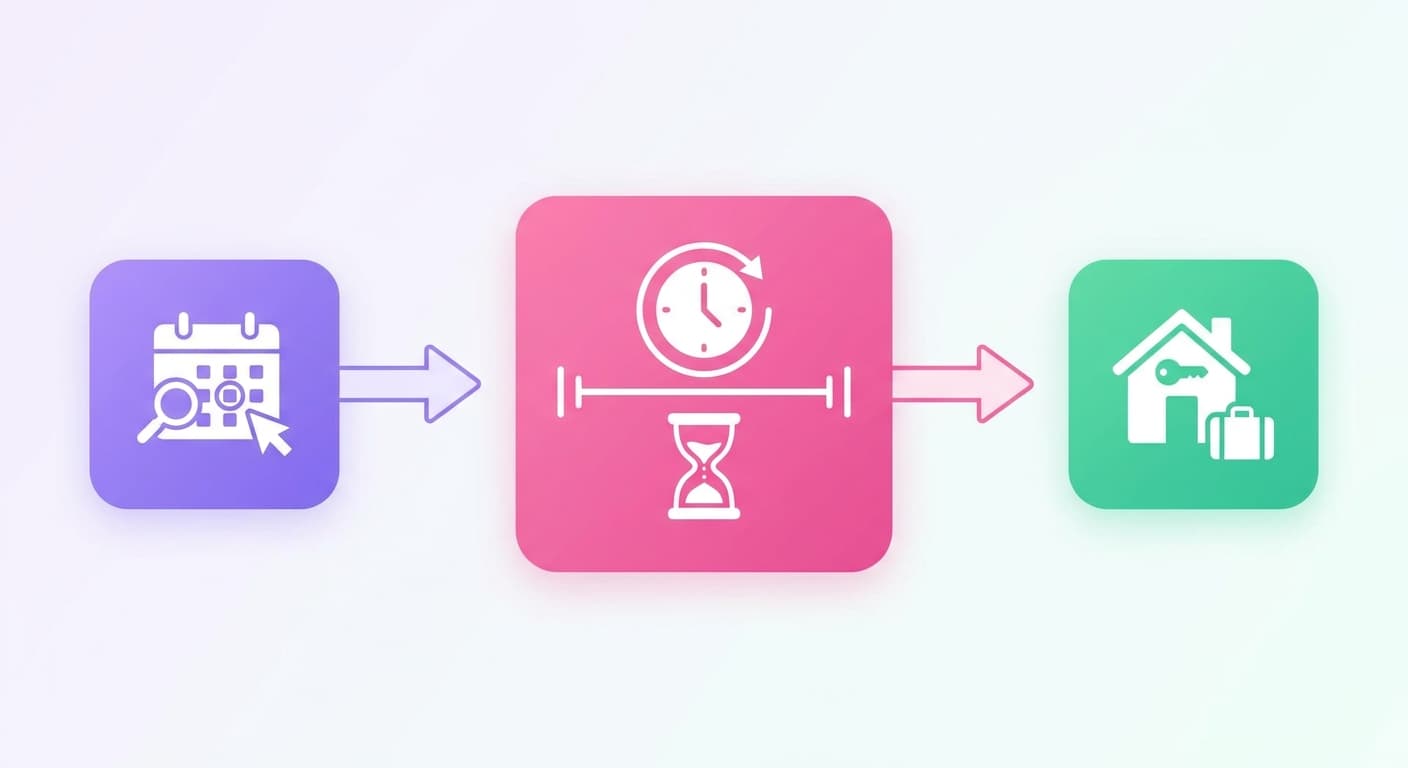 Visual explanation of what is booking lead time for short-term rental hosts