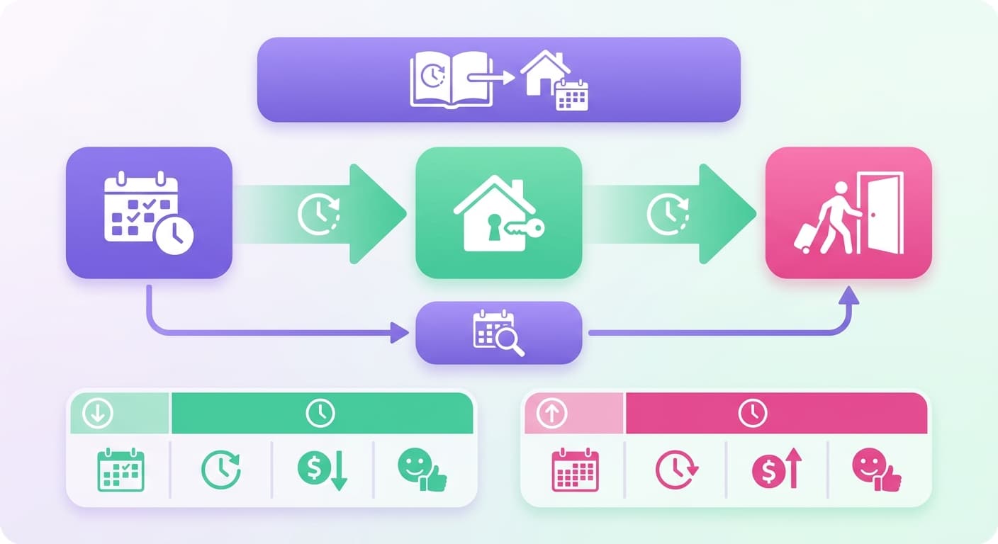 Visual explanation of what is booking window for short-term rental hosts