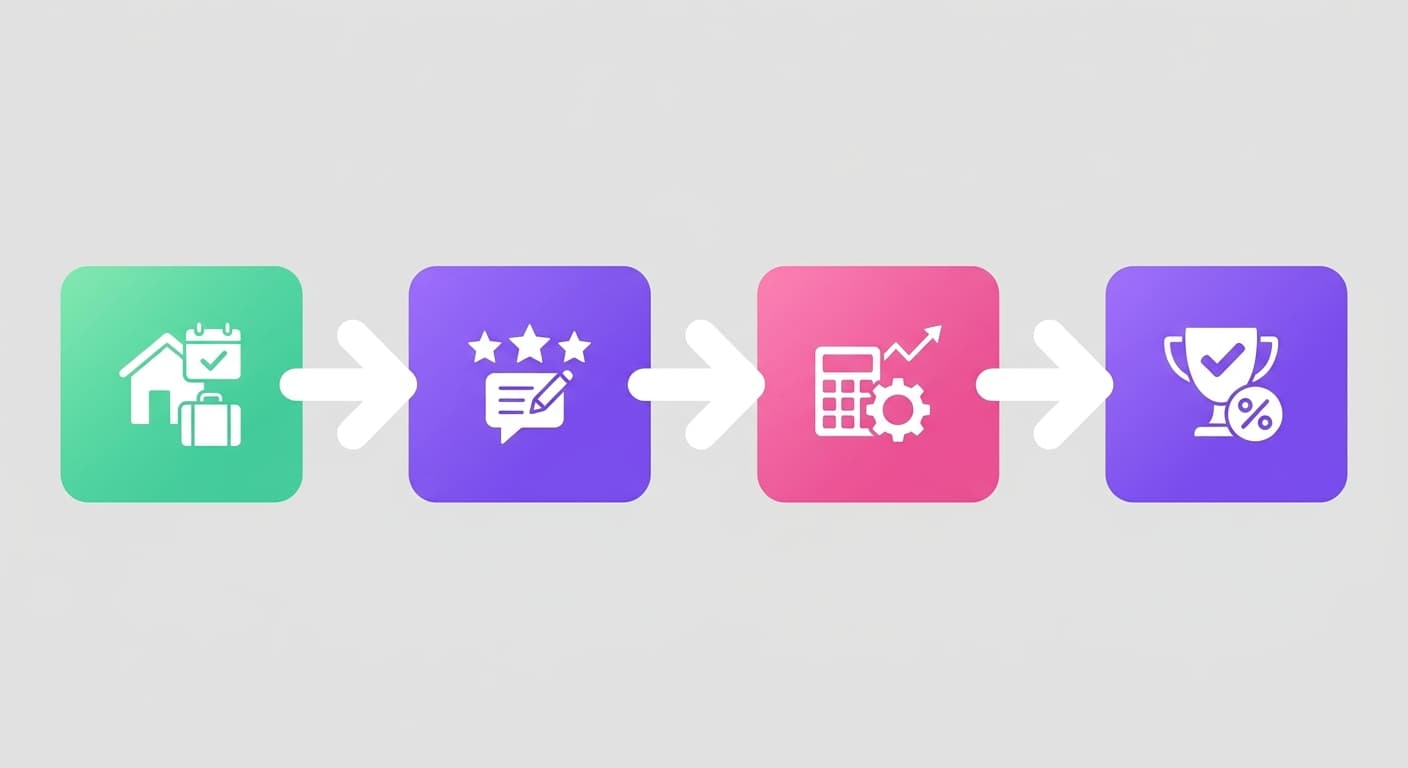 Visual explanation of what is a guest satisfaction score for short-term rental hosts